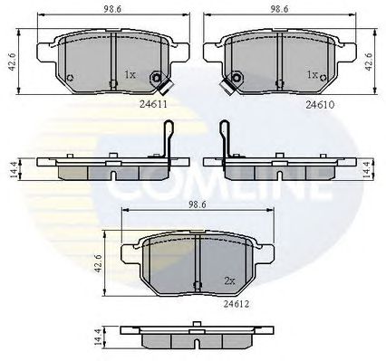 set placute frana,frana disc