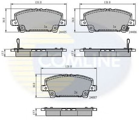 set placute frana,frana disc