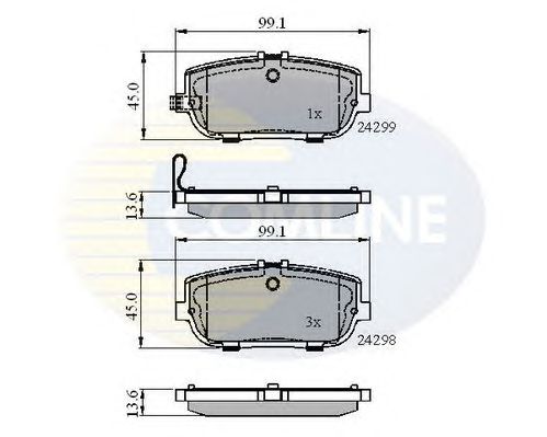 set placute frana,frana disc