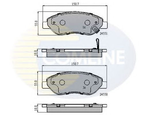 set placute frana,frana disc