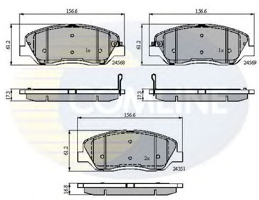 set placute frana,frana disc