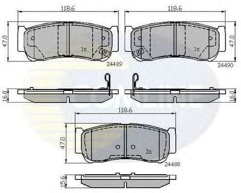 set placute frana,frana disc