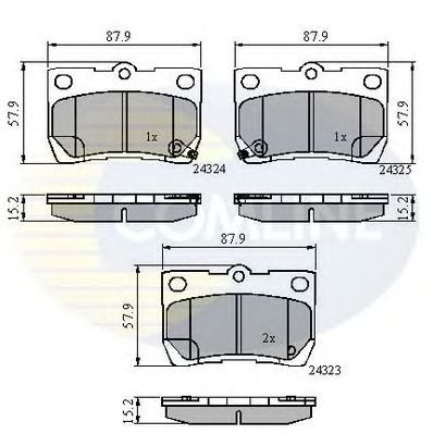 set placute frana,frana disc