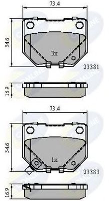 set placute frana,frana disc