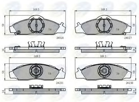 set placute frana,frana disc