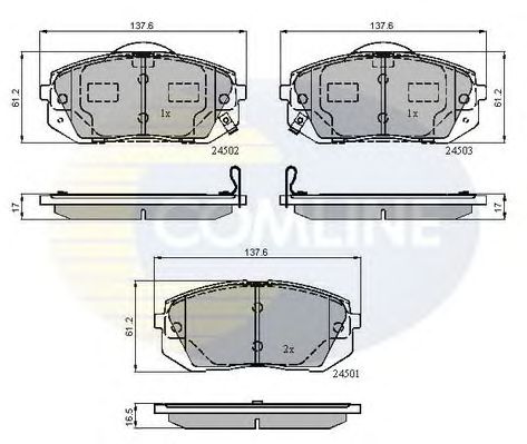 set placute frana,frana disc