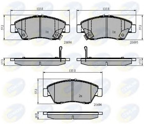 set placute frana,frana disc