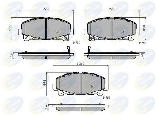 set placute frana,frana disc