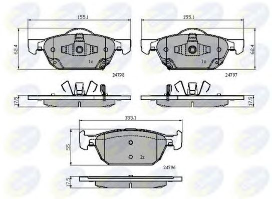 set placute frana,frana disc