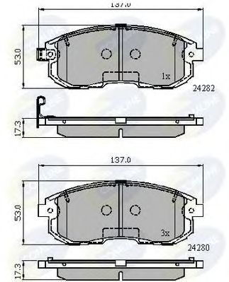 set placute frana,frana disc