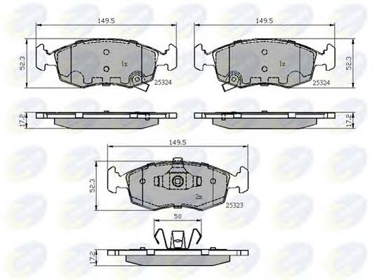 set placute frana,frana disc