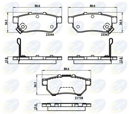 set placute frana,frana disc