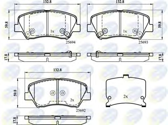 set placute frana,frana disc