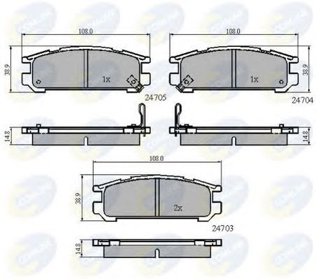 set placute frana,frana disc