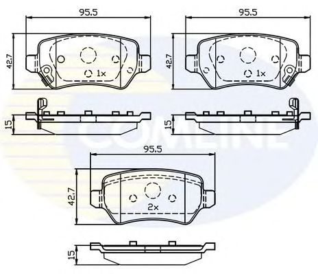 set placute frana,frana disc