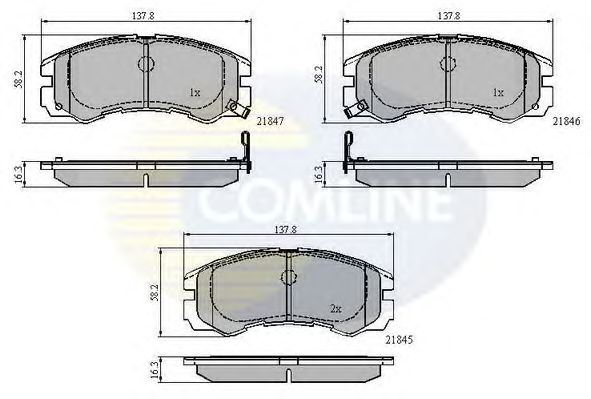 set placute frana,frana disc