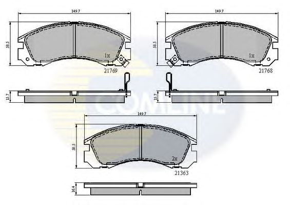 set placute frana,frana disc