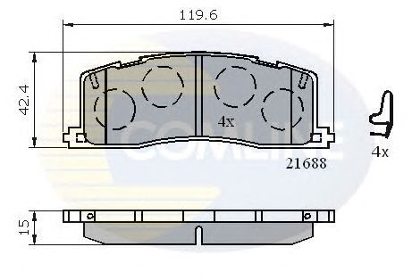 set placute frana,frana disc