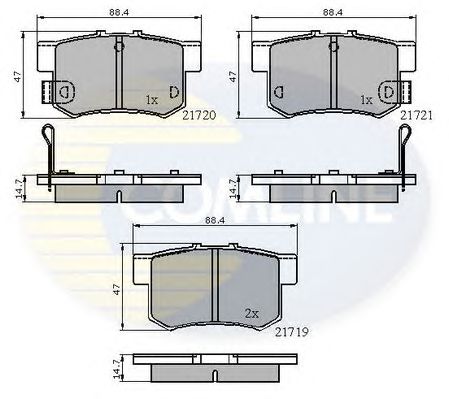 set placute frana,frana disc