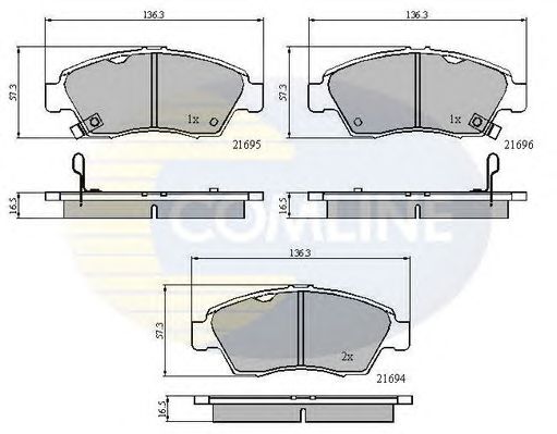 set placute frana,frana disc