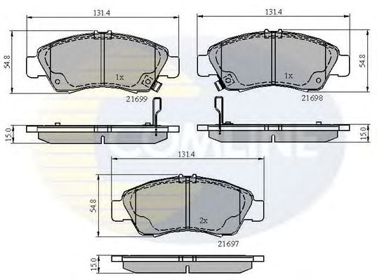 set placute frana,frana disc