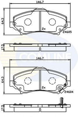 set placute frana,frana disc