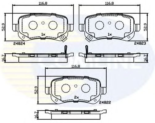 set placute frana,frana disc