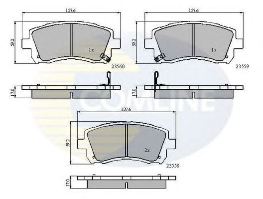 set placute frana,frana disc