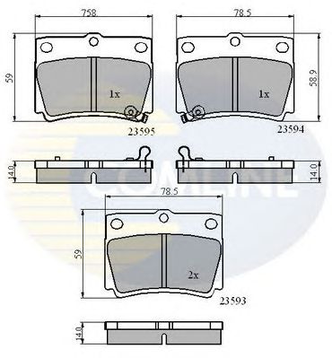 set placute frana,frana disc