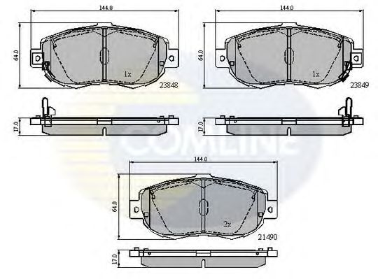 set placute frana,frana disc