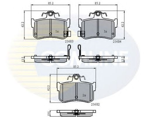 set placute frana,frana disc