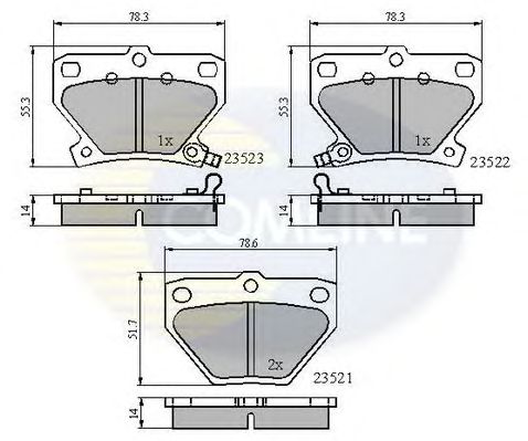 set placute frana,frana disc