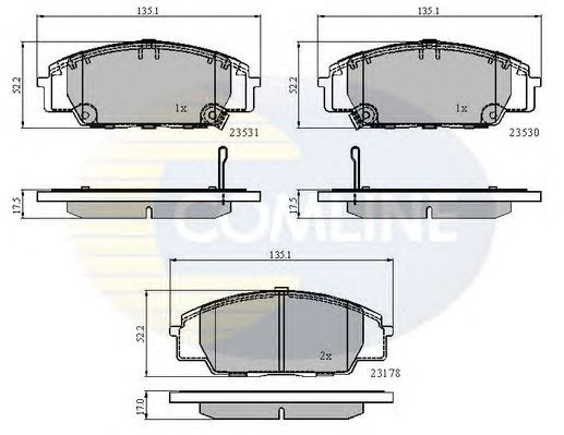 set placute frana,frana disc