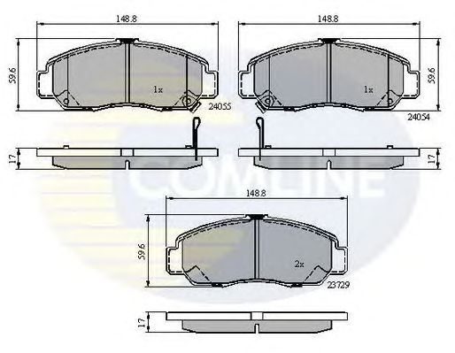 set placute frana,frana disc