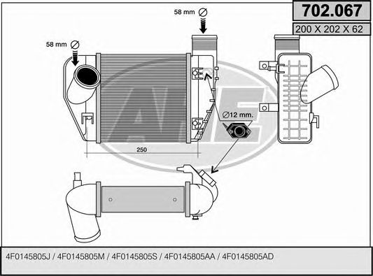 Intercooler, compresor