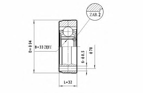 Set articulatie, planetara VW GOLF/JETTA/PASSAT 1,5-1,8 79-