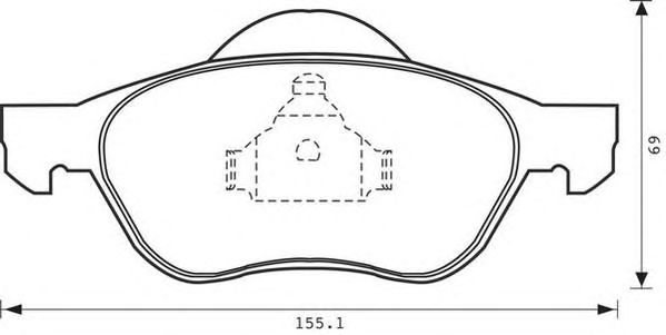 set placute frana,frana disc