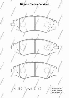 set placute frana,frana disc