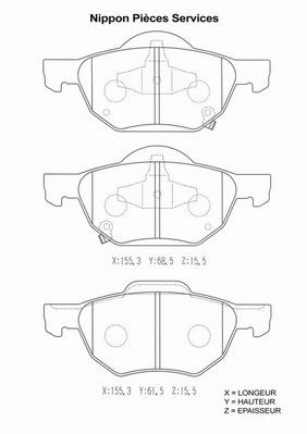 set placute frana,frana disc