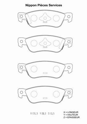 set placute frana,frana disc