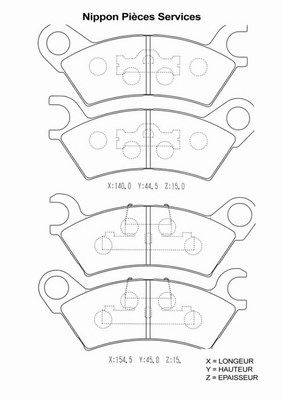 set placute frana,frana disc