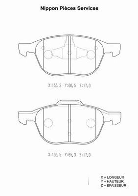 set placute frana,frana disc