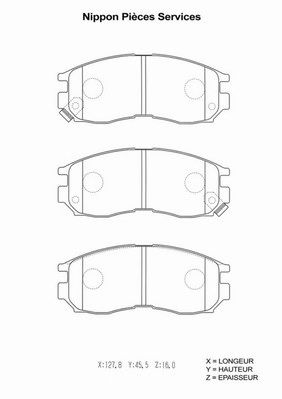 set placute frana,frana disc