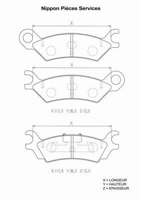 set placute frana,frana disc