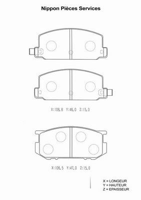 set placute frana,frana disc