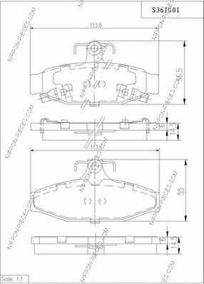 set placute frana,frana disc