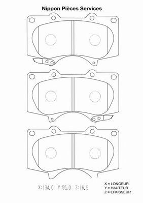 set placute frana,frana disc