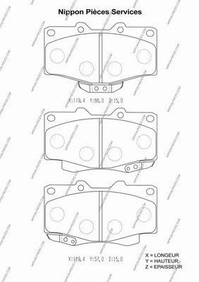 set placute frana,frana disc