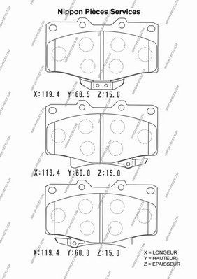 set placute frana,frana disc