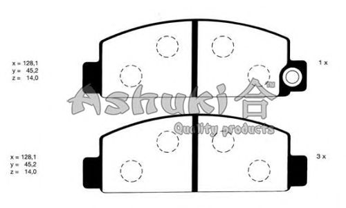 set placute frana,frana disc